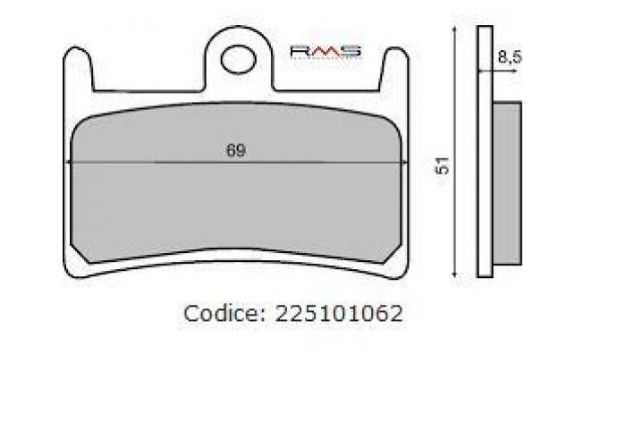 Placute frana (Sinter) Yamaha YZF R7 '99-'01 /FZS 1000 '01-'05 /YZF 1000 '96-'01